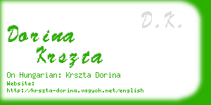 dorina krszta business card